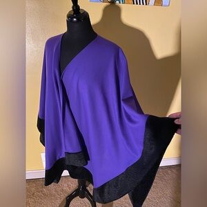 Purple and Black Open Shawl (OS)